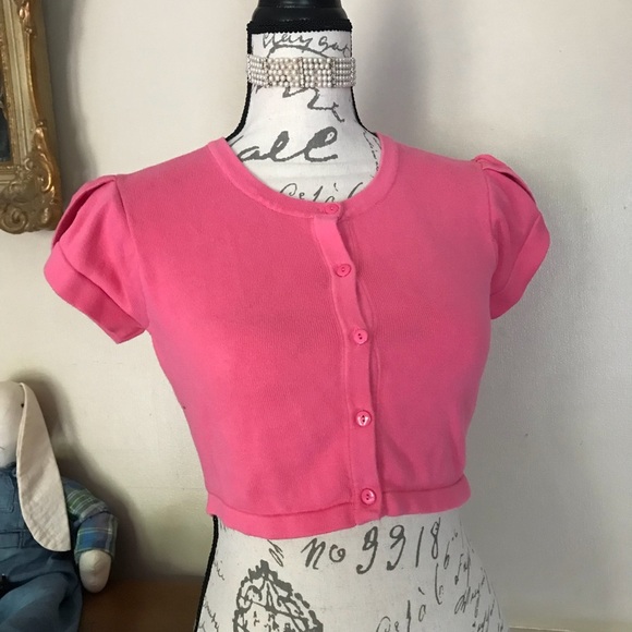 Chadwick’s Collection Pink Cropped Cardigan S - Picture 1 of 5